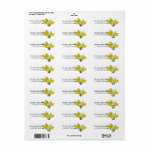 Mooie tropische plumeria bloemen etiket (Full Sheet)