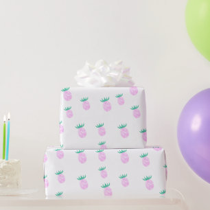 Mooie Tropische Roze Ananas Patroon Cadeaupapier