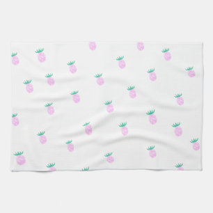 Mooie Tropische Roze Ananas Patroon Theedoek