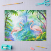 Mooie tropische roze flamingo's decoupage tissuepapier (Craft)