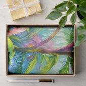 Mooie tropische roze flamingo's decoupage tissuepapier (Geschenk)