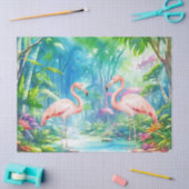 Mooie tropische roze flamingo's decoupage tissuepapier (Craft)