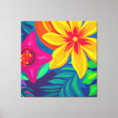 Mooie tropische schilderkunst canvas afdruk (Voorkant)