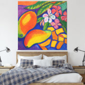 Mooie tropische schilderkunst met schilderkunst canvas afdruk (Insitu (Slaapkamer))