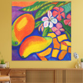 Mooie tropische schilderkunst met schilderkunst canvas afdruk (Insitu (Woonkamer))