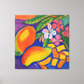 Mooie tropische schilderkunst met schilderkunst canvas afdruk (Voorkant)