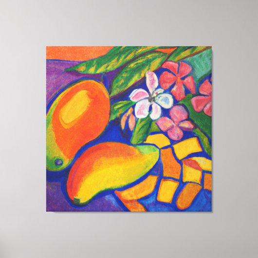 Mooie tropische schilderkunst met schilderkunst canvas afdruk (Voorkant)