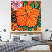 Mooie tropische schilderkunst met schilderkunst canvas afdruk (Insitu (Slaapkamer))