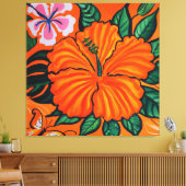 Mooie tropische schilderkunst met schilderkunst canvas afdruk (Insitu (Woonkamer))