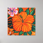 Mooie tropische schilderkunst met schilderkunst canvas afdruk (Voorkant)