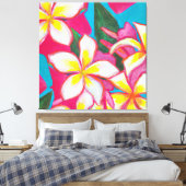 Mooie tropische schilderkunst met schilderkunst canvas afdruk (Insitu (Slaapkamer))