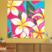 Mooie tropische schilderkunst met schilderkunst canvas afdruk (Insitu (Woonkamer))