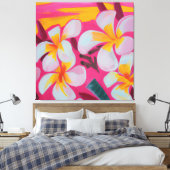 Mooie tropische schilderkunst met schilderkunst canvas afdruk (Insitu (Slaapkamer))