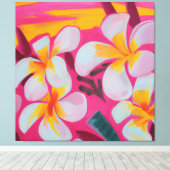 Mooie tropische schilderkunst met schilderkunst canvas afdruk (Insitu (Houten vloer))