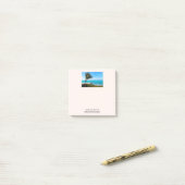 Mooie tropische strand briesende palmboom post-it® notes (Op bureau)