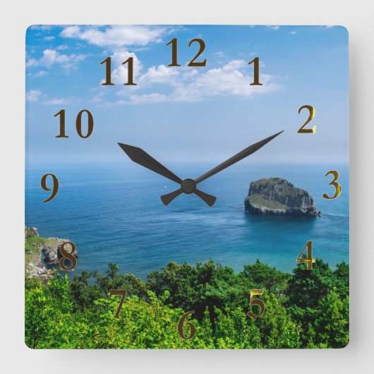 Mooie tropische strand landschap wandklok (Voorkant)