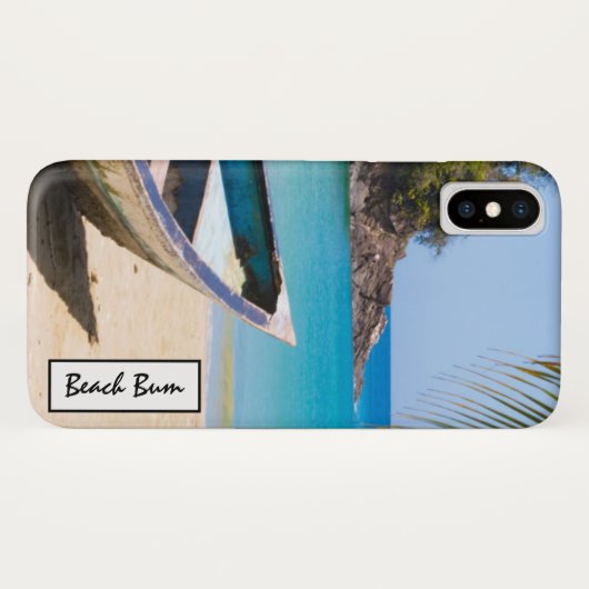 Mooie Tropische strand met een roeiboot Case-Mate iPhone Case (Achterkant (horizontaal))