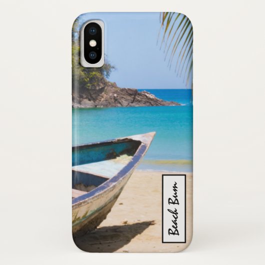 Mooie Tropische strand met een roeiboot Case-Mate iPhone Case (Achterkant)