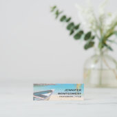 Mooie Tropische strand met een roeiboot Mini Visitekaartje (Staand voorkant)