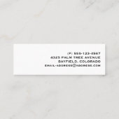 Mooie Tropische strand met een roeiboot Mini Visitekaartje (Achterkant)