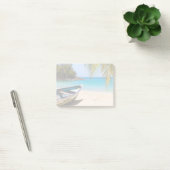 Mooie Tropische strand met een roeiboot Post-it® Notes (Kantoor)