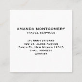 Mooie Tropische strand met een roeiboot Vierkante Visitekaartje (Achterkant)