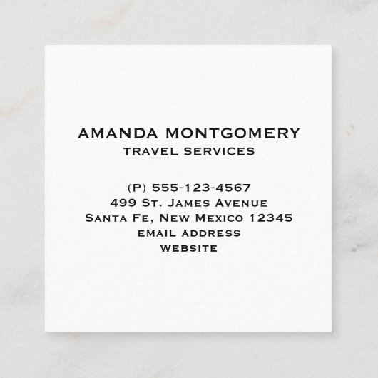 Mooie Tropische strand met een roeiboot Vierkante Visitekaartje (Achterkant)