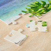 Mooie Tropische strand met palmbomen Legpuzzel (Zijkant)