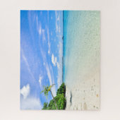 Mooie Tropische strand met palmbomen Legpuzzel (Verticaal)