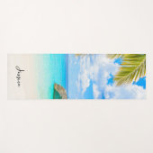 Mooie Tropische Strand met Script Yogamat (Voorkant (horizontaal))