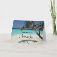 Mooie Tropische Strand Oceaan Paradijs Verjaardag