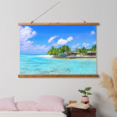Mooie tropische strand van het eiland Beach Hangin Hangend Wandkleed (Slaapkamer)