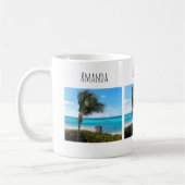 Mooie Tropische Strand Waaierachtige Palmboom Koffiemok (Links)
