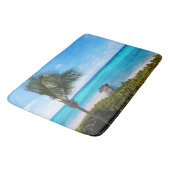 Mooie Tropische Strand Waaierige Palmboom Badmat (Gekanteld)