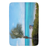 Mooie Tropische Strand Waaierige Palmboom Badmat (Voorkant Verticaal)