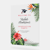 Mooie tropische thema Afstuderen welkomstbord Acryl Bord (Hoek)