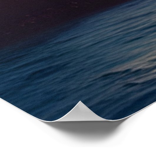 Mooie tropische uitzicht- en oceaanpalmen poster (Hoek)