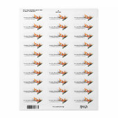 Mooie tropische vogel van het paradijs Bloem Etiket (Full Sheet)