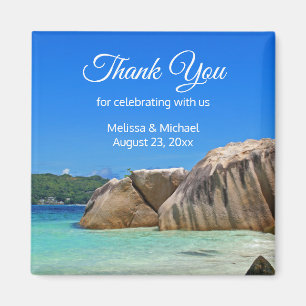 Mooie tropische Zee Rocky Coast Weddenschap Magneet