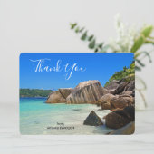 Mooie Tropische Zee Rocky Coastline Bedankkaart (Staand voorkant)
