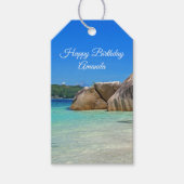 Mooie Tropische Zee Rocky Coastline Cadeaulabel (Voorkant)