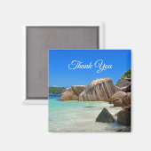 Mooie Tropische Zee Rocky Coastline Dank je wel Magneet (Voorkant / Achterkant)