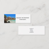 Mooie Tropische Zee Rocky Coastline Mini Visitekaartje (Voorkant / Achterkant)