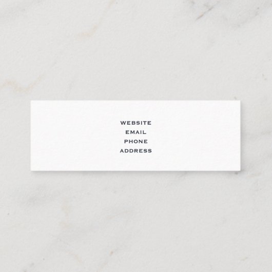 Mooie Tropische Zee Rocky Coastline Mini Visitekaartje (Achterkant)