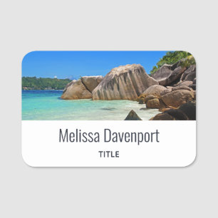 Mooie Tropische Zee Rocky Coastline Naamplaatje