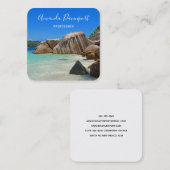Mooie Tropische Zee Rocky Coastline Vierkante Visitekaartje (Voorkant / Achterkant)