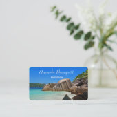 Mooie Tropische Zee Rocky Coastline Visitekaartje (Staand voorkant)