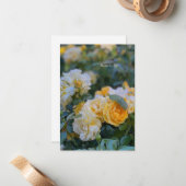 Mooie trossen van gele rozen notitiekaartje (Voorkant / Achterkant in situ)