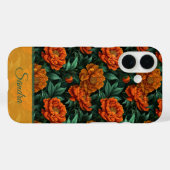 Mooie Trouwcadeau Pioen Roos Naam Case-Mate iPhone Case (Achterkant (horizontaal))