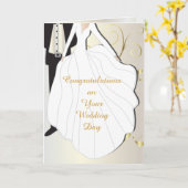 Mooie trouwdag kaart (Gele Bloem)